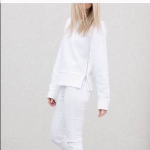 Wilfred free white ribbed sweater
